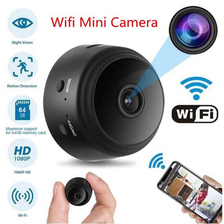 1080P HD Mini WiFi Camera for Home Office Included Sound Detector and Night Vision