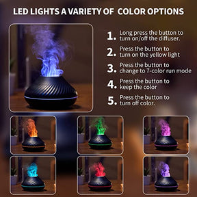 RGB Flame Humidifier and Aroma Diffuser