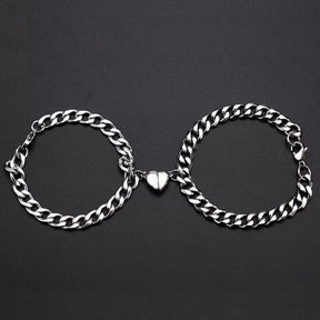 MAGNET RELATIONSHIP COUPLE BRACELETS WITH HEART SHAPED