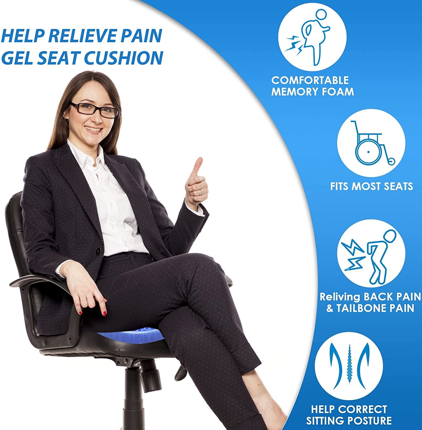 CloudCushion™ | Premium Gel Seat Cushion