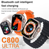 C800 Ultra Smart Watch for Men Women Series 8 1.99" Bluetooth Call Smartwatch Wireless Charging Watches