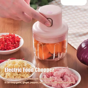 Electric Mini Food Grinder Chopper Combo Set (1 Machine 2 Bottle)