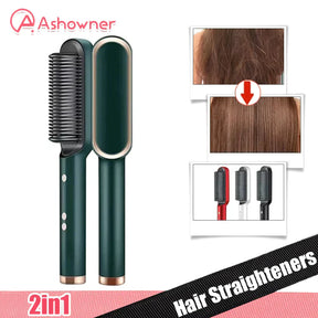 Hair Straightener Brush Set Comb Hair Curly Detangling Brush