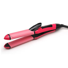 Professional 2 in 1 Ceramic Hair Straightener Curler Flat Iron Hair Curling Irons Straight and Curl Hair Styling Tools