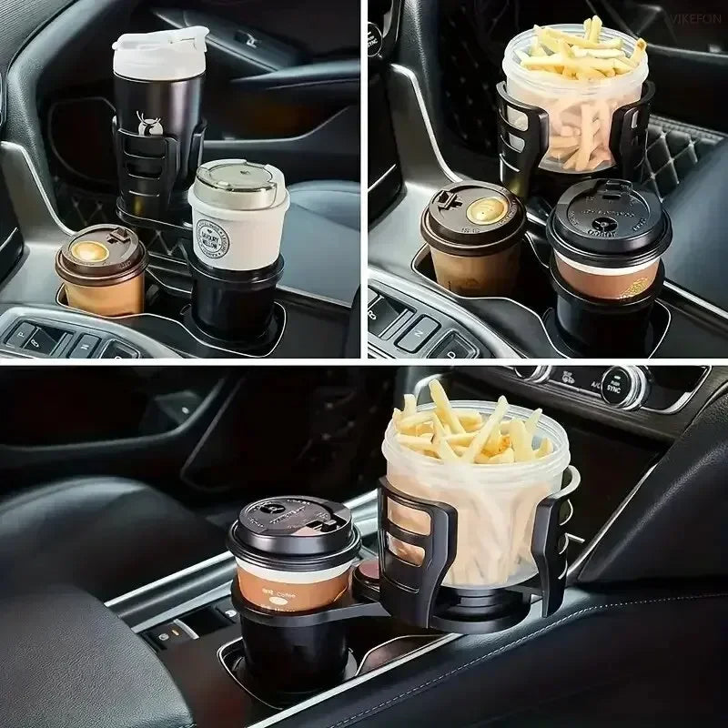 Auto Multifunctional Adjustable 360° Rotation Car Cup Holder Expander