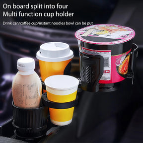 Auto Multifunctional Adjustable 360° Rotation Car Cup Holder Expander