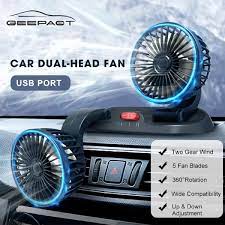 Car Universal Double Headed Fan 360* Degree