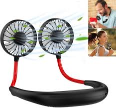 Hanging Neck Fan for Kitchen Folding Handheld Fan Wearable Portable fan Neckband Mini Fan USB Chargeable