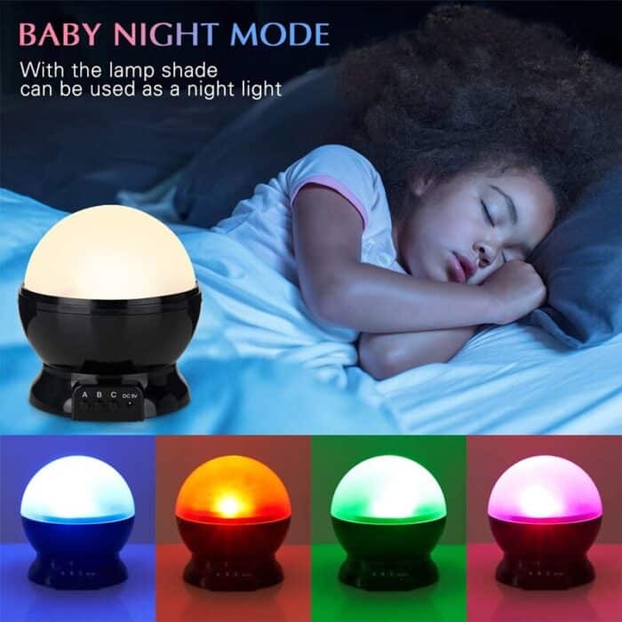 Projector Night Light Rotating Sky Moon Lamp Galaxy Lamps Home Bedroom