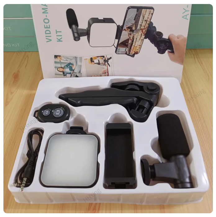 Portable Vlogging Kit Video Making Equipment with Tripod Bluetooth Control